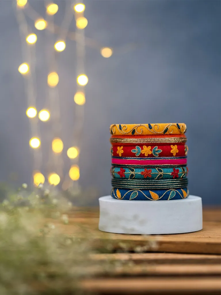 Prathvi Threadwork Bangles - Earth Beauty
